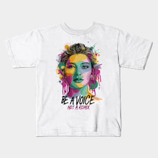 "Originality Speaks" - Artistic Girl Portrait Design Kids T-Shirt